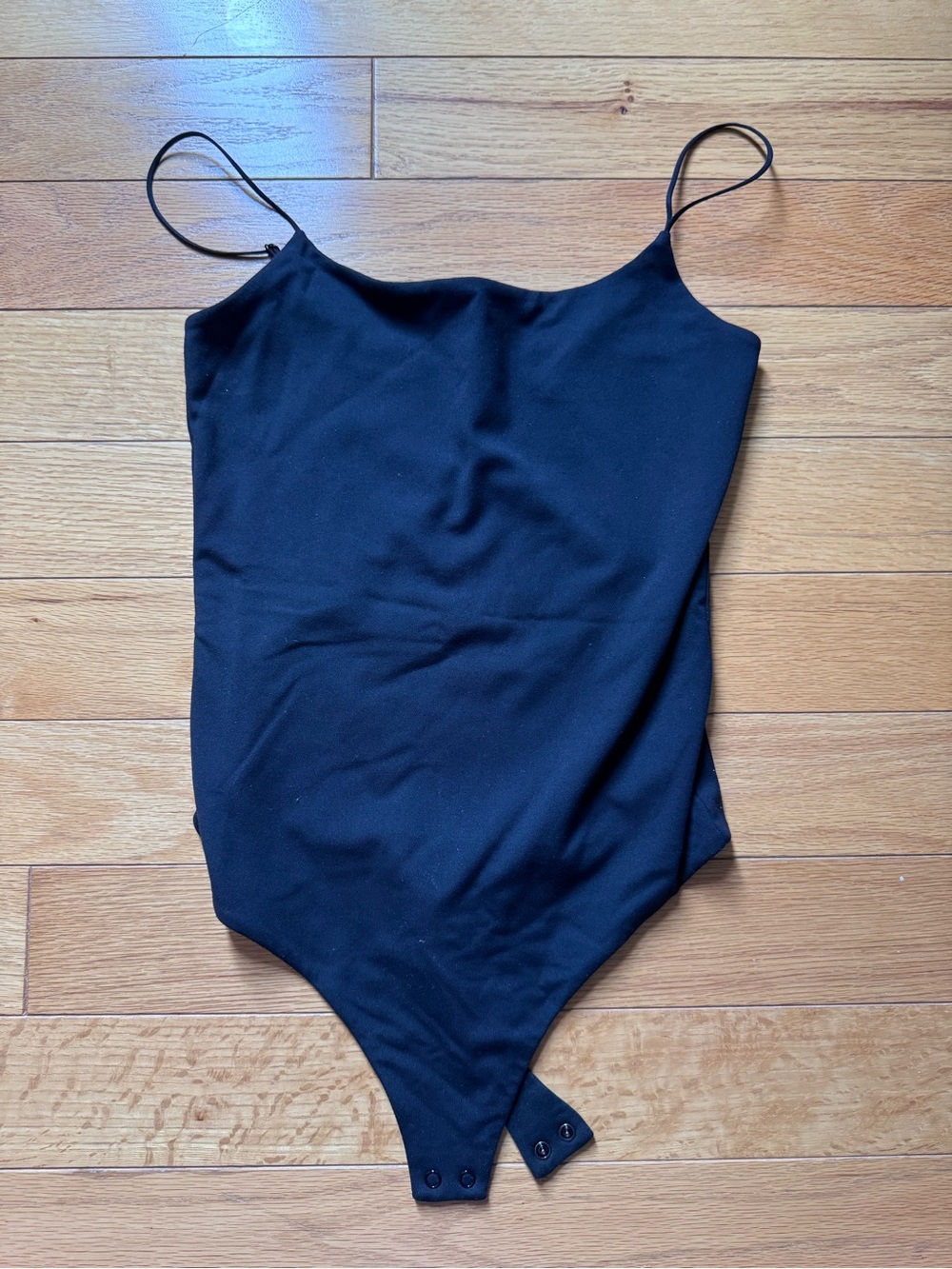 Nuuds Cami Bodysuit, Black, Size Small